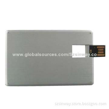 Slim Metal Card USB Flash Drive with UDP 2-64GB, Promotional Gift